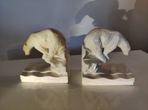 Antique Polar Bears Book Holders