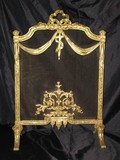 Antique fireplace screen