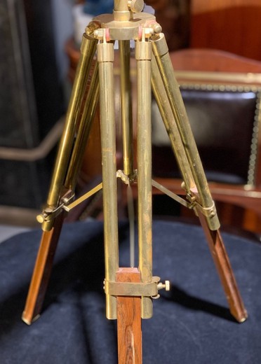 Antique telescope on tripod