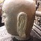 Buddha head sculpture
