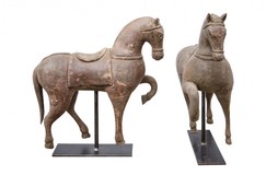 Paired sculptures "Oriental horses"