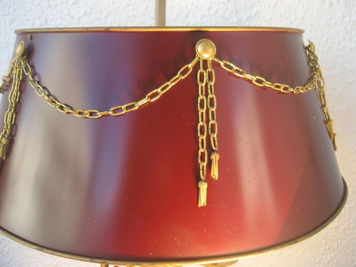 старинная настольная лампа в стиле ампир из золоченой бронзы купить в москве