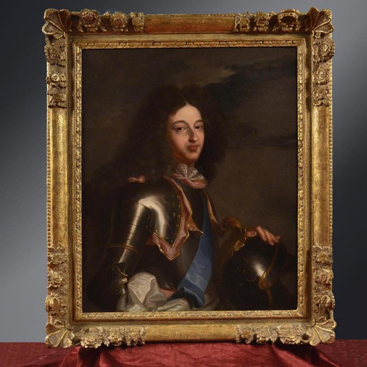 портрет герцога Бургундского, старинный портрет, антикварная картина, портрет монаршей особы, портрет Людовика, портрет внука Людовика XIV, потомки короля-Солнца, внук Луи XIV, портрет кисти Гиацинта Ринго
