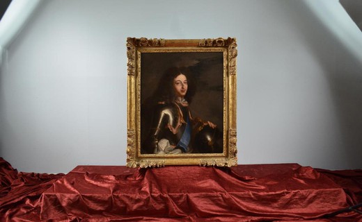 портрет герцога Бургундского, старинный портрет, антикварная картина, портрет монаршей особы, портрет Людовика, портрет внука Людовика XIV, потомки короля-Солнца, внук Луи XIV, портрет кисти Гиацинта Ринго