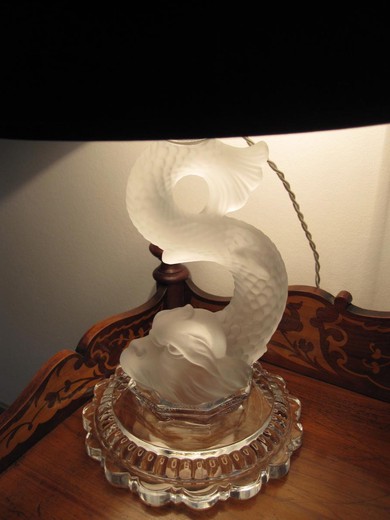 антикварная лампа из стекла баккара купить в москве