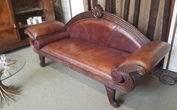 Antque leather sofa Art-Deco