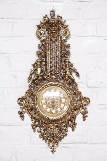 антикварные настенные часы из бронзы людовик 15 рококо