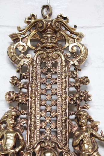 старинные настенные часы из бронзы людовик 15 рококо