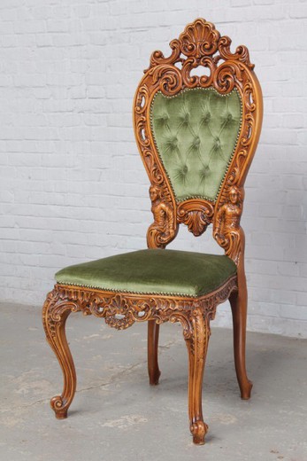винтажные стулья в стиле рококо из ореха