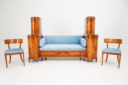 антикварный диван-салон в стиле ампир XIX века