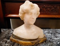 Bust of a girl in Art Nouveau style