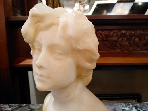 Bust of a girl in Art Nouveau style