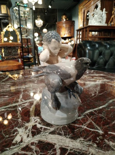 Sculpture "Faun with the Raven"