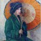 Painting "Girl with the umbrella"