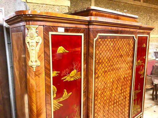 antique furniture made of wood in marquetry