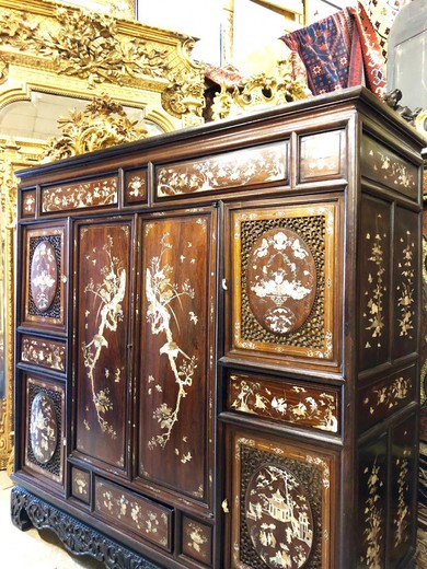 antique cabinet in oriental style