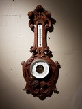 Antique barometer-thermometer