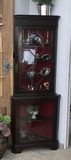 Antique corner display case