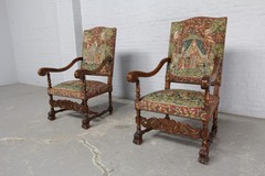 Paired chairs in the style of Louis XIV