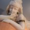 Антикварная скульптура-светильник «Египтянка и сфинкс»