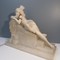 Антикварная скульптура-светильник «Египтянка и сфинкс»