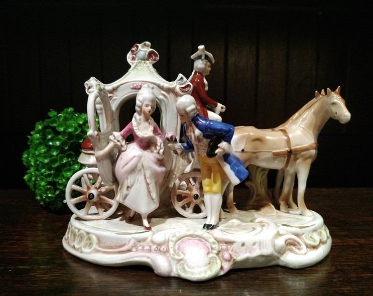 Antique sculpture " Coach"