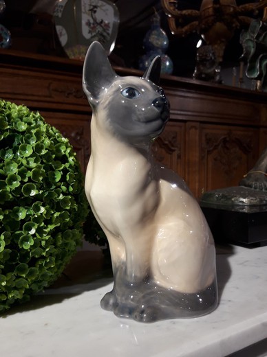 Антикварная скульптура "Сиамская кошка"