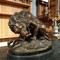 Антикварная скульптура " Лев и змея"