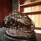 Antique sculpture " lion and snake"