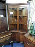 Antique corner display case