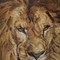Антикварная картина «Лев и львица»