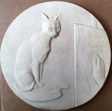 Antique bas-relief "Cat"