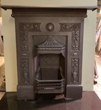 Antique cast iron fireplace