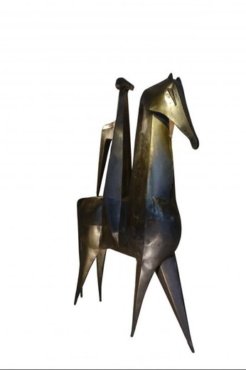 Винтажная скульптура «Всадник»