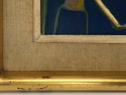Антикварная картина «Флейтистка»