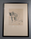 Antique lithography "Actress"