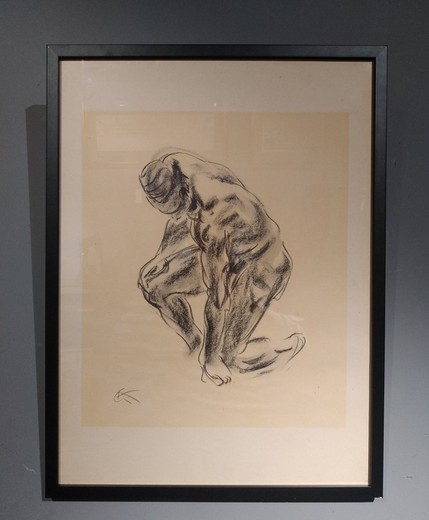 Antique lithography of a nude
