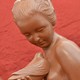 Antique sculpture "Girl with a dove"
