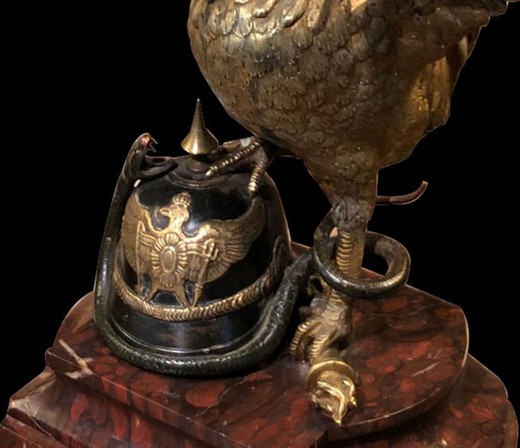 antique bronze gallic rooster