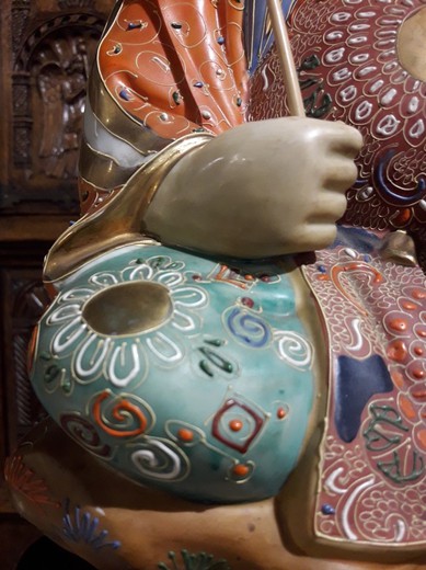 Антикварная скульптура "Смеющийся Эбису"