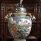 Antique Satsuma porcelain urn