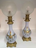 Antique oil lamps