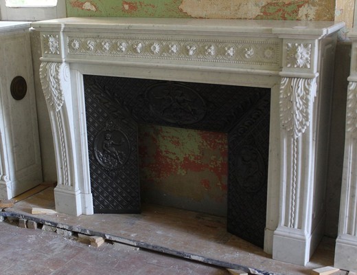 Antique fireplace portal