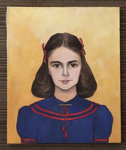 Painting "Portrait of a girl in a school uniform"