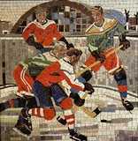 Mosaic the hockey players