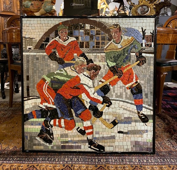 Mosaic the hockey players