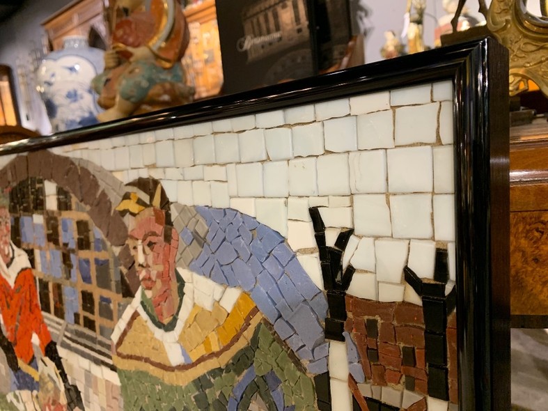 Mosaic the hockey players