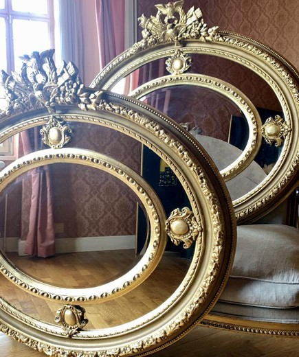 Twin antique mirrors