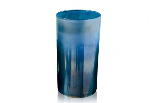 Синяя ваза из стекла