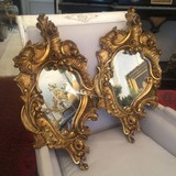 Pair of antique gilt mirror Louis XV